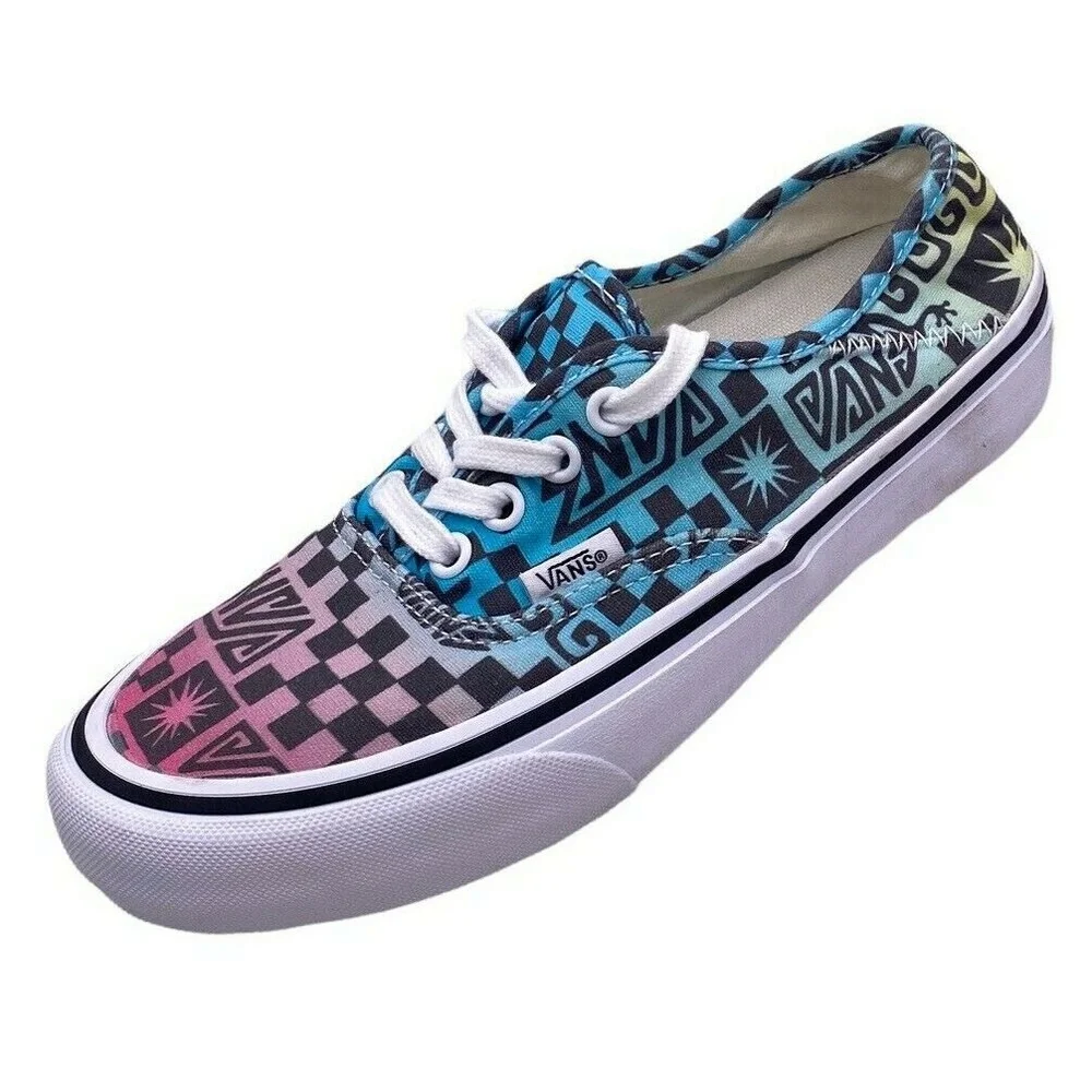 Vans Authentic Tribal Checkerboard Women 6.5 Skate Shoes Sneakers Ultra Cush - Picture 1 of 8